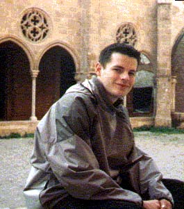 Ben Meadowcroft in old courtyard in Barcelona