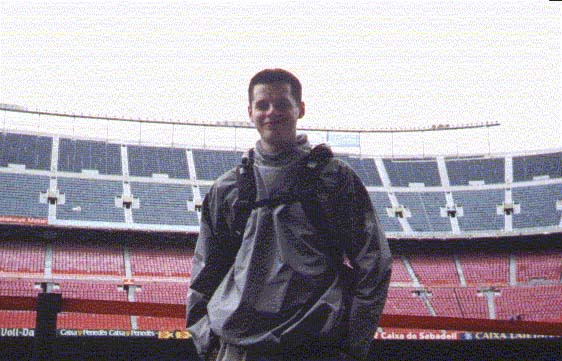 Ben Meadowcroft in Nou Camp Stadium